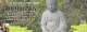 Class promo graphic. Background shows a stone buddha statue against a leafy background. Text shows the name and date and time info for the class.